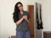 眼鏡印度騷妹閨房脫衣騷氣外漏